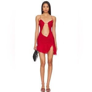 Jaded London Red Mini Fatale Dress
